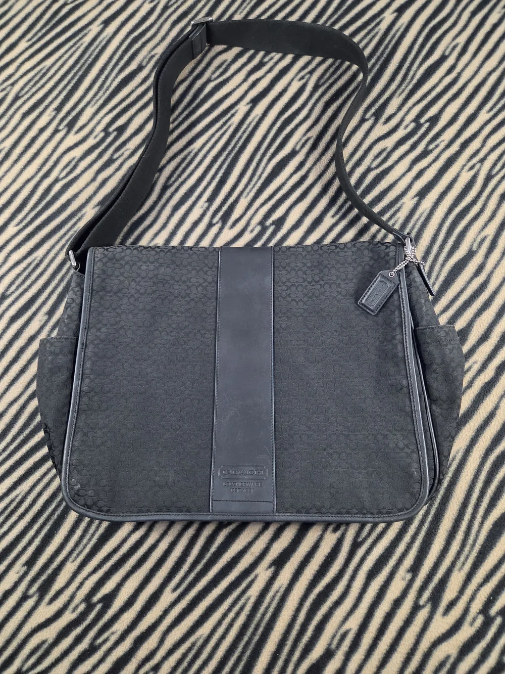 Coach Signature Hudson Commuter Laptop Messenger Bag